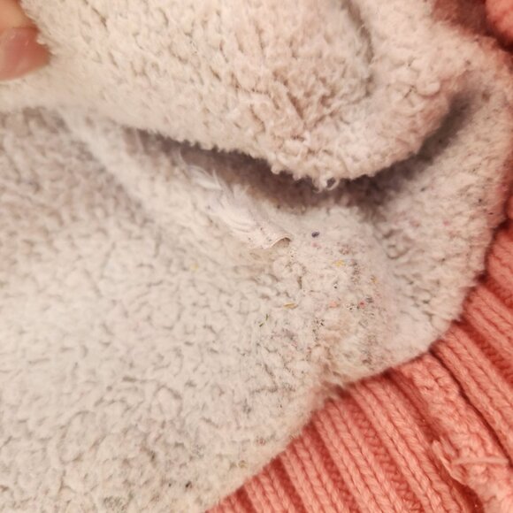 Hanna Andersson Knit Sweater Hooded Full Zip Jacket Pink Grey Size 6/7 - Picture 6 of 6